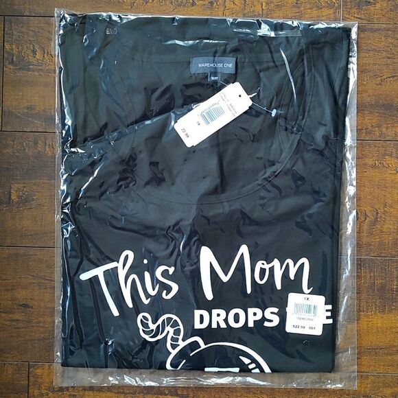 New With Tag Size 1X Warehouse One Women's Black F‎ Bomb Racerback Tank - Picture 6 of 9